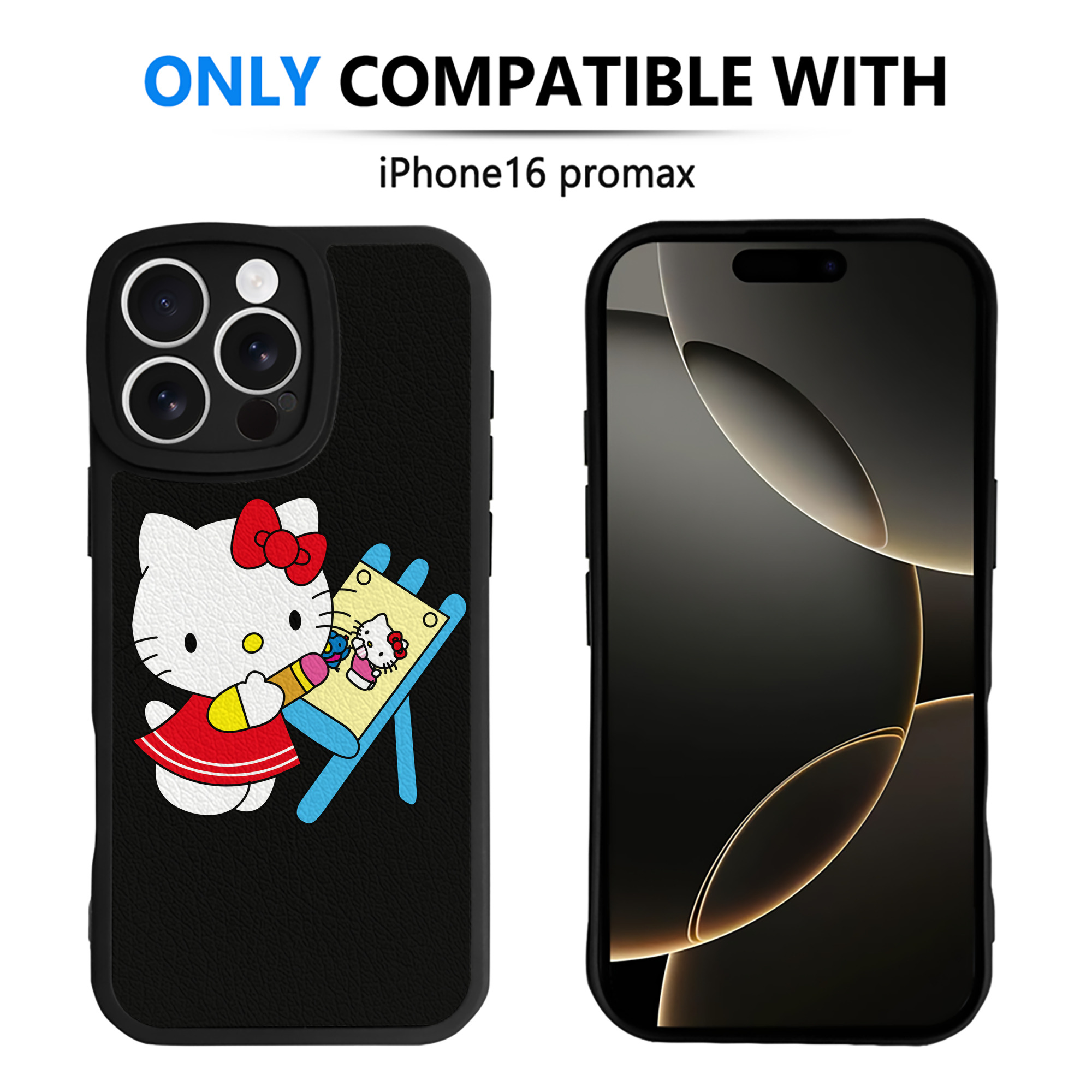 （画像用） Hello Kitty ハローキティ 【iPhone 16シリーズ対応】シリコンスマホケース（レザー調） 材質：シリコン